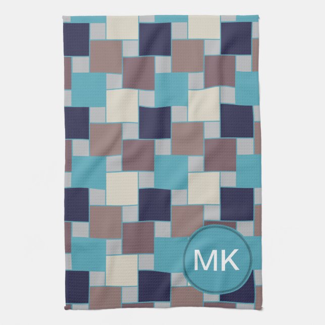 Peacock on the Beach Tea Towel (Vertical)