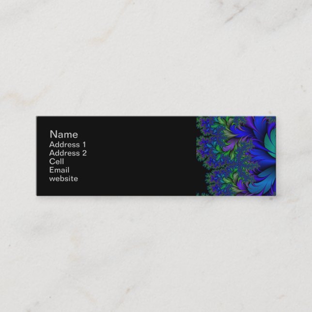 Peacock Ore 2 Mini Business Card (Front)