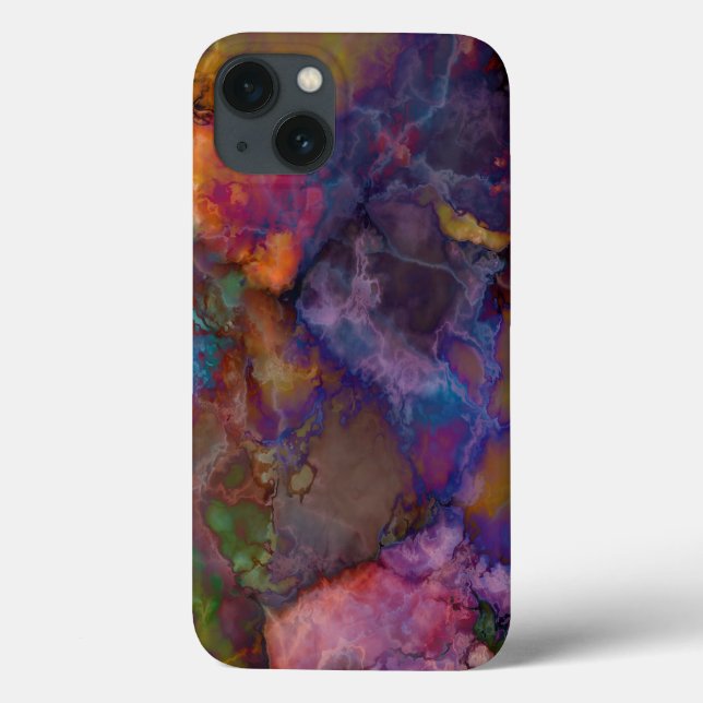Peacock Ore Chalcopyrite Colourful Marble Pattern Case-Mate iPhone Case (Back)