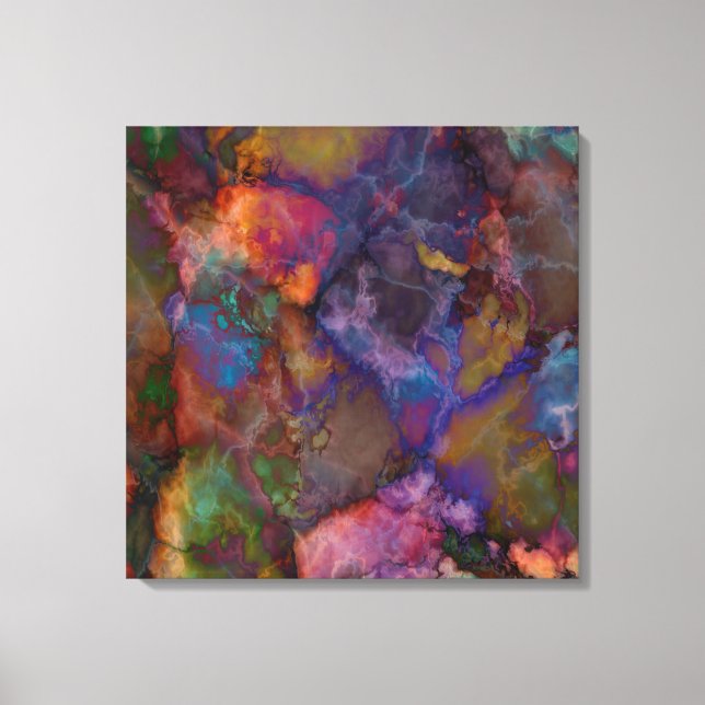 Peacock Ore Chalcopyrite Marble Canvas Print (Front)