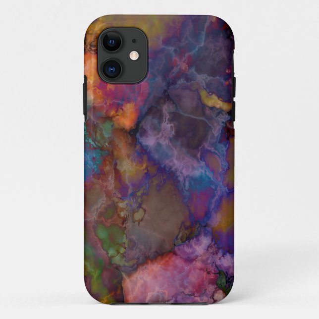Peacock Ore Chalcopyrite Marble Case-Mate iPhone Case (Back)