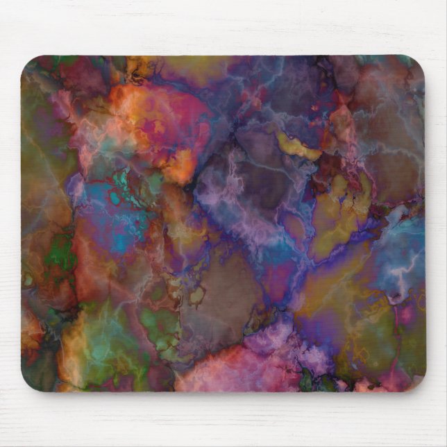 Peacock Ore Chalcopyrite Marble Mouse Mat (Front)