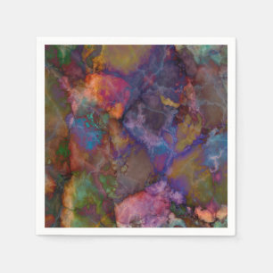 Peacock Ore Chalcopyrite Marble Napkin