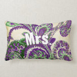 Peacock Paisley Purple and Green Choose Colours Lumbar Cushion<br><div class="desc">Purple and Green Vintage Peacock Paisley Wedding  Vintage Paisley Rustic Luxe Wedding Collection</div>