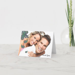 Peacock Paisley Wedding Thank You Note Cards