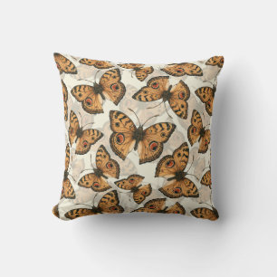 Peacock pansy butterfly pattern cushion