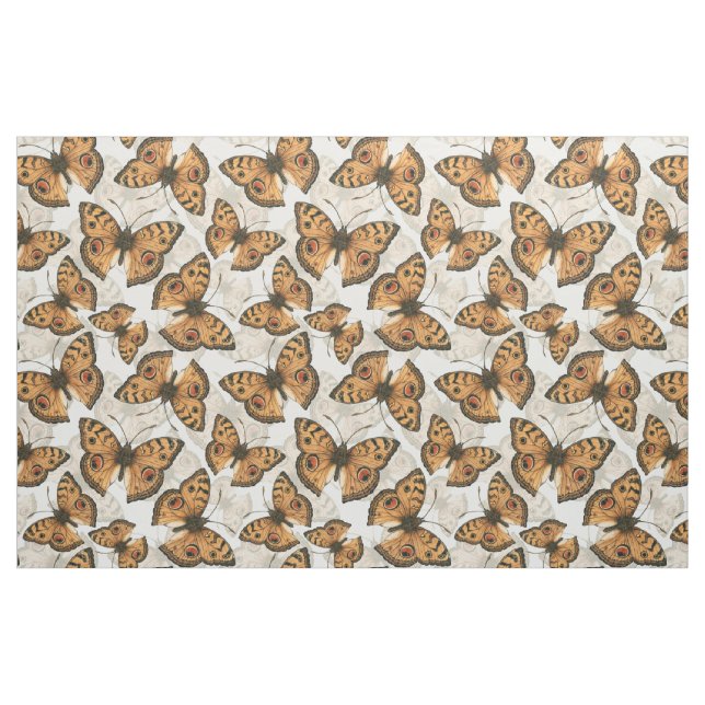 Peacock pansy butterfly pattern fabric (Fat Quarter)