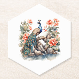 Peacock Paper Coaster