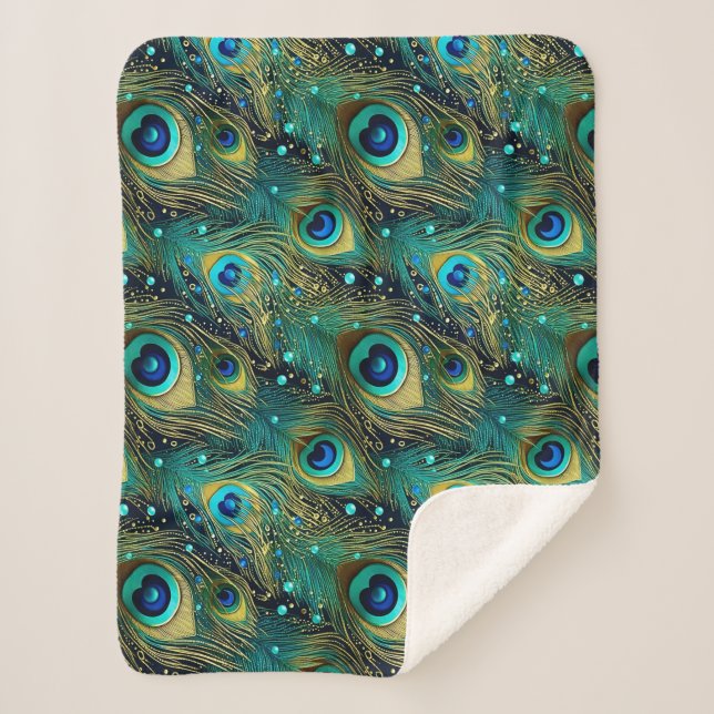 Peacock Passion Throw Pillow (Front)