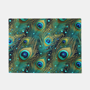 Peacock Passion Throw Pillow Doormat
