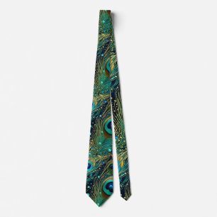 Peacock Passion Throw Pillow Tie