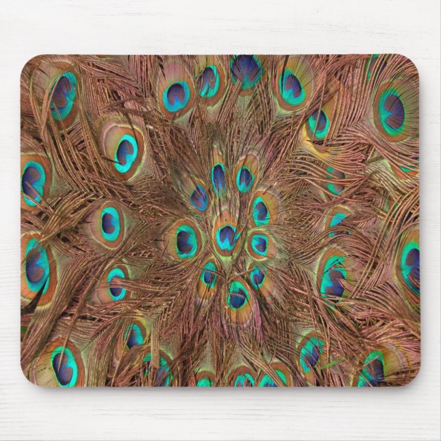 Peacock pattern Background Mouse Mat (Front)