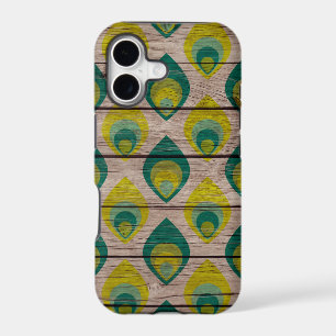 Peacock Pattern On Wood iPhone 5/5S Case