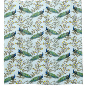 Peacock Pattern Shower Curtain