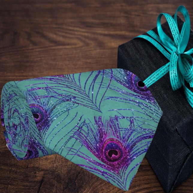 Peacock Peacock Feathers Blue Neck Tie Necktie (Creator Uploaded)