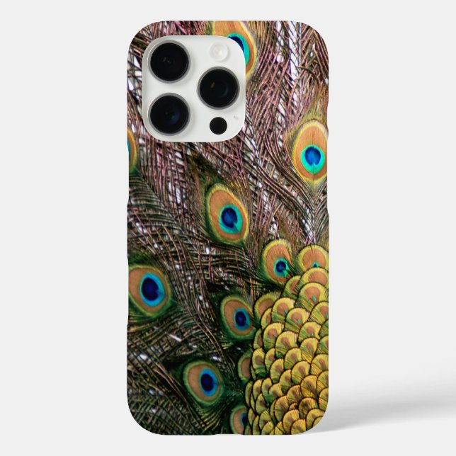 Peacock Peafowl Eyes and Feathers Case-Mate iPhone Case (Back)
