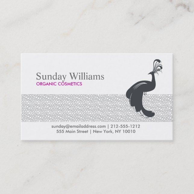 PEACOCK & PEBBLES Business Card (Front)