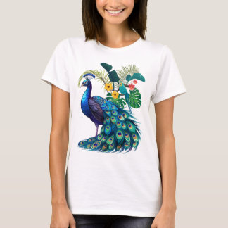 Peacock - perfect elegance on a shirt