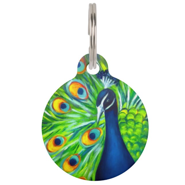 Peacock Pet Tag (Front)