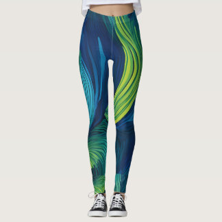 Peacock Petals Leggings