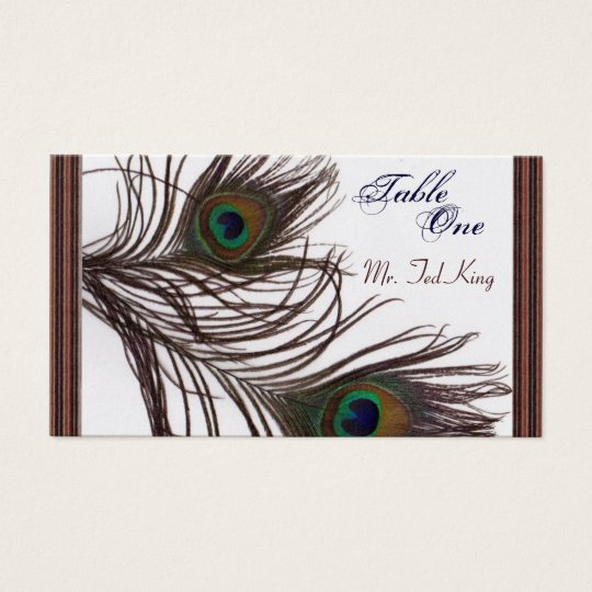 Peacock Placecards Business Card