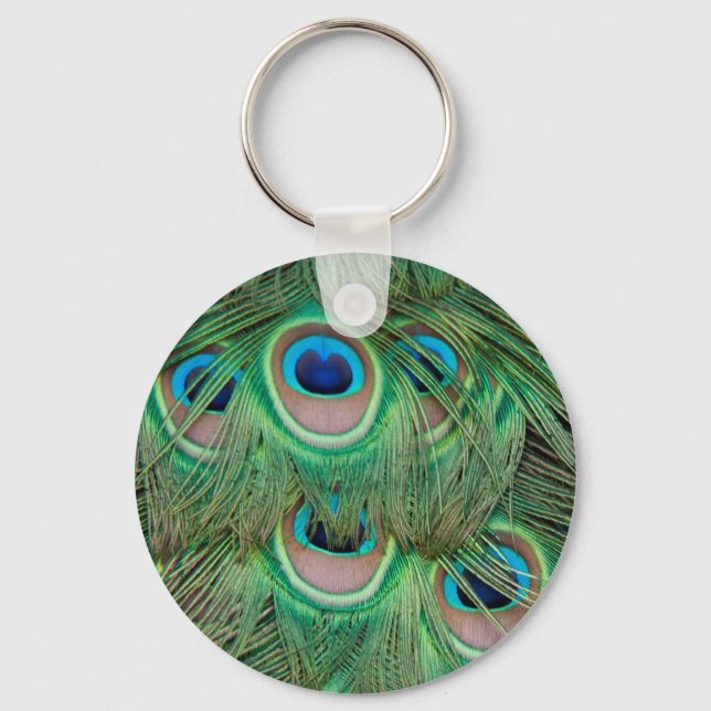 Peacock plumage key ring (Front)