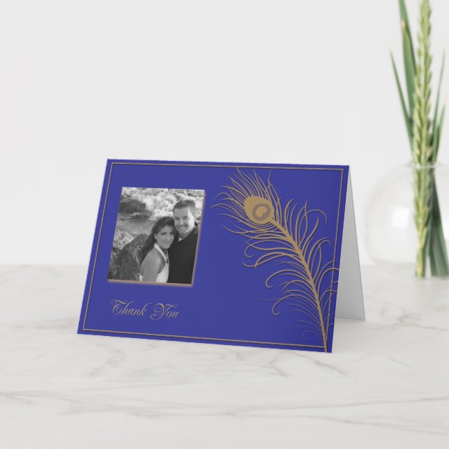 Peacock Plume Thank You card (Front)