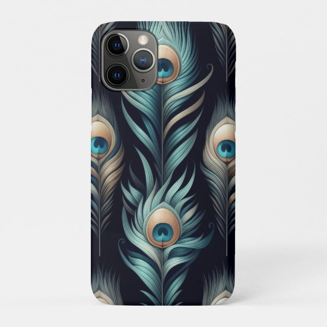 Peacock Plumes Case-Mate iPhone Case (Back)