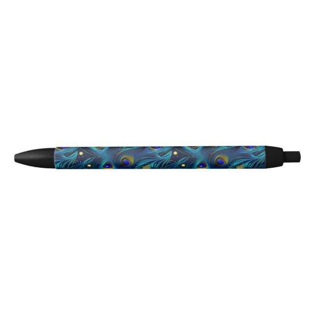Peacock Pride Black Ink Pen (Front)