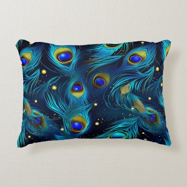 Peacock Pride Decorative Cushion (Front)