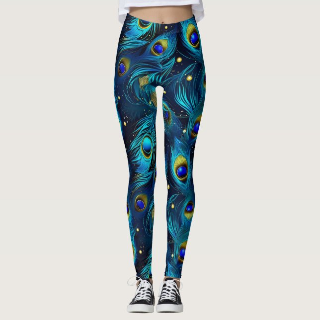Peacock Pride Leggings (Front)