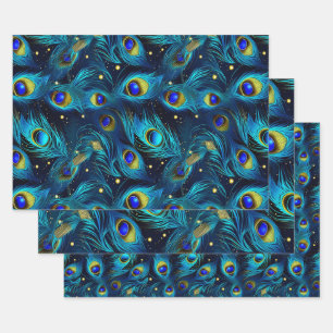 Peacock Pride Wrapping Paper Sheet