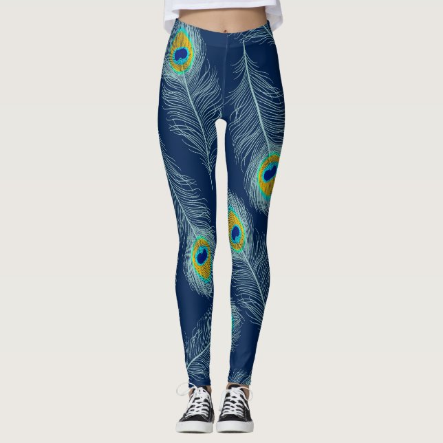 Peacock Print Leggings (Front)