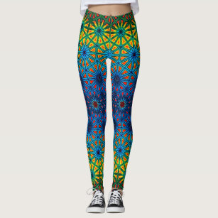 Peacock Prism Stylish Multicolor Gradient Abstract Leggings