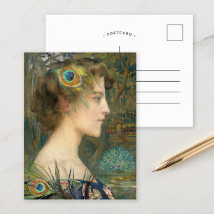 Peacock Profile   Edgard Maxence Postcard