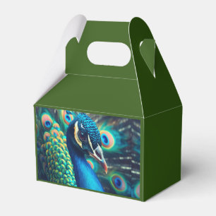Peacock Profile Favour Box