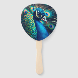 Peacock Profile Hand Fan