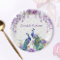 Peacock purple flowers Indian wedding tableware