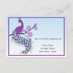 Peacock Purple Reception Card