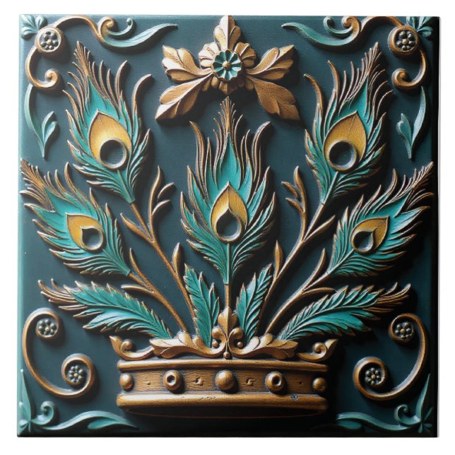 Peacock Queen Tile (Front)