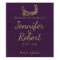 Peacock Regency in Purple Wedding Wine Label