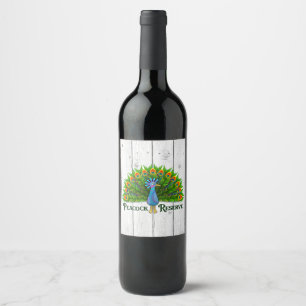 Peacock Reserve Wine Label