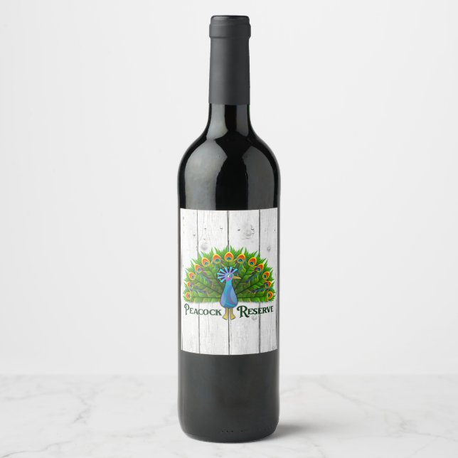 Peacock Reserve Wine Label (Front)