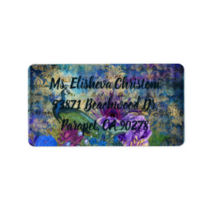 Peacock Return Address Labels Peacocks