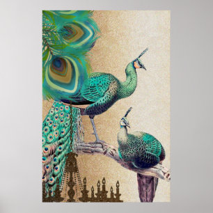 Peacock Roaring 20's Wedding Poster