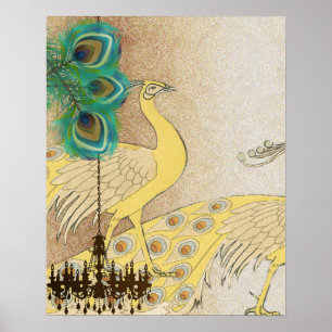 Peacock Roaring 20's Wedding Poster