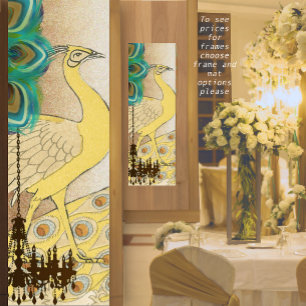 Peacock Roaring 20's Wedding Poster