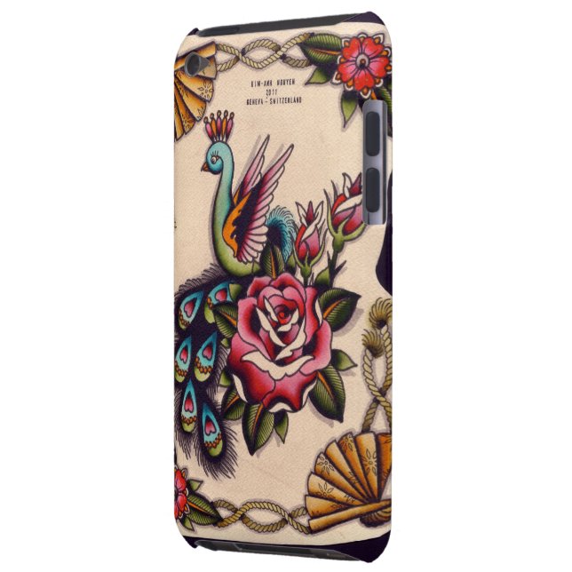 Peacock & Roses iPod Touch Cover (Back Left)