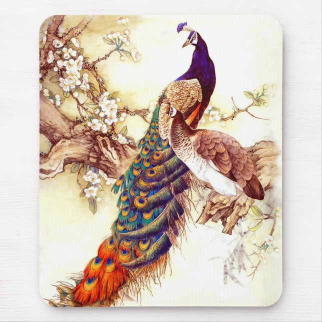 Peacock Royal Mouse Mat (Front)