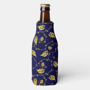 Peacock Sari Pattern Bottle Cooler